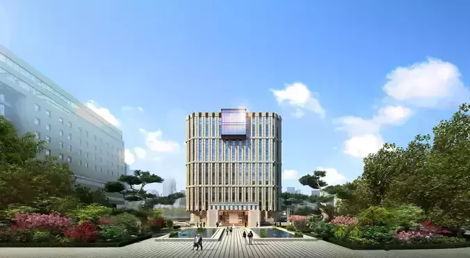 SU model of corporate service center office building