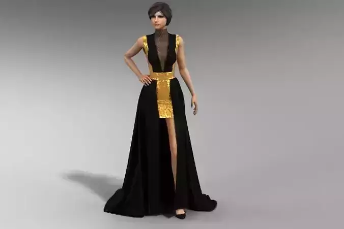 black and gold dress