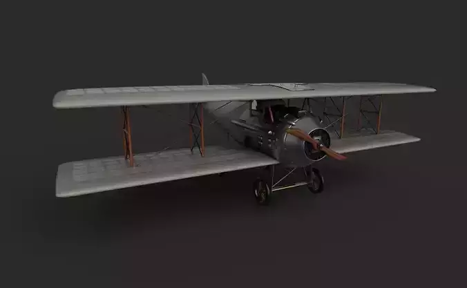 Hanceville Transparent Spad Miniature Model Plane Low-poly 3D model