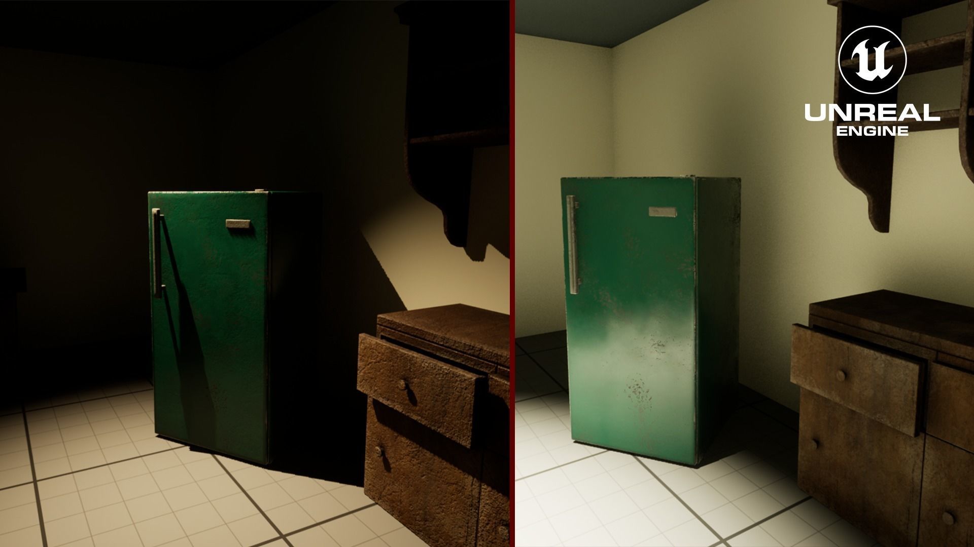 Old Refrigerator Low-poly 3D model_2