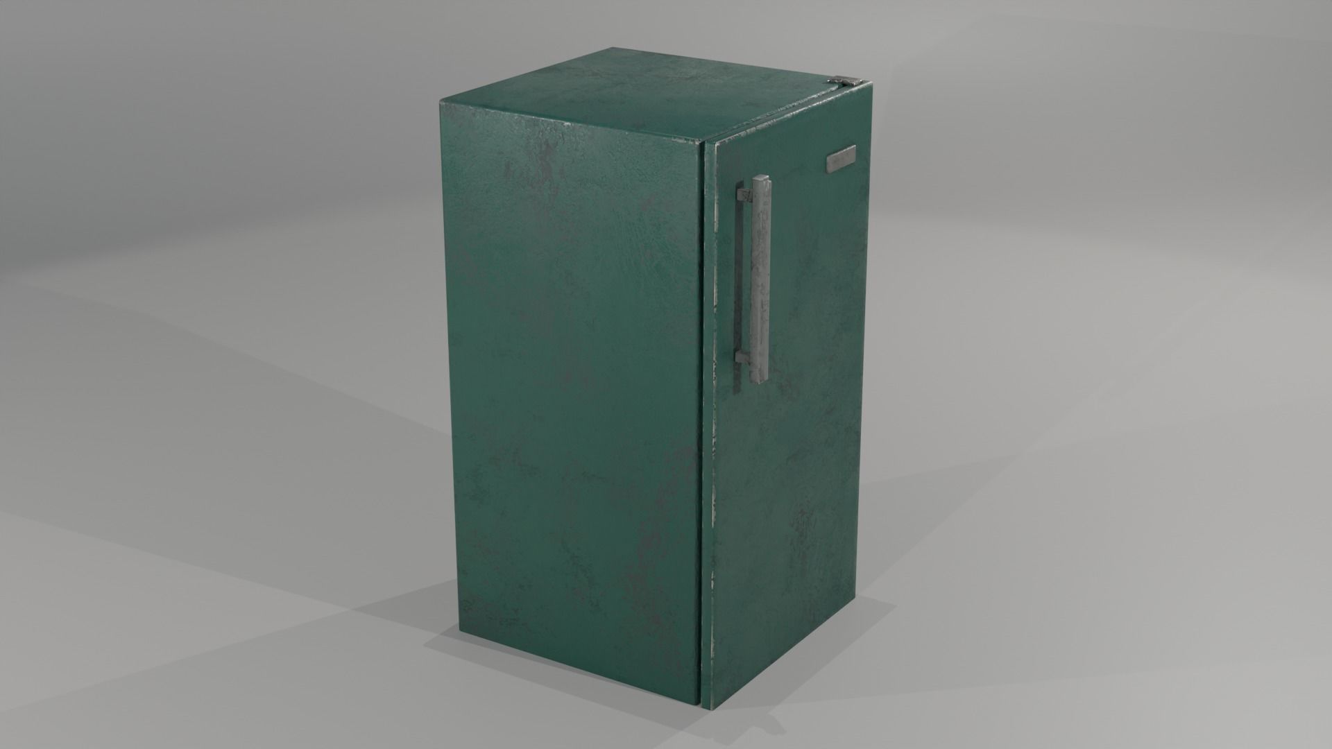 Old Refrigerator Low-poly 3D model_3