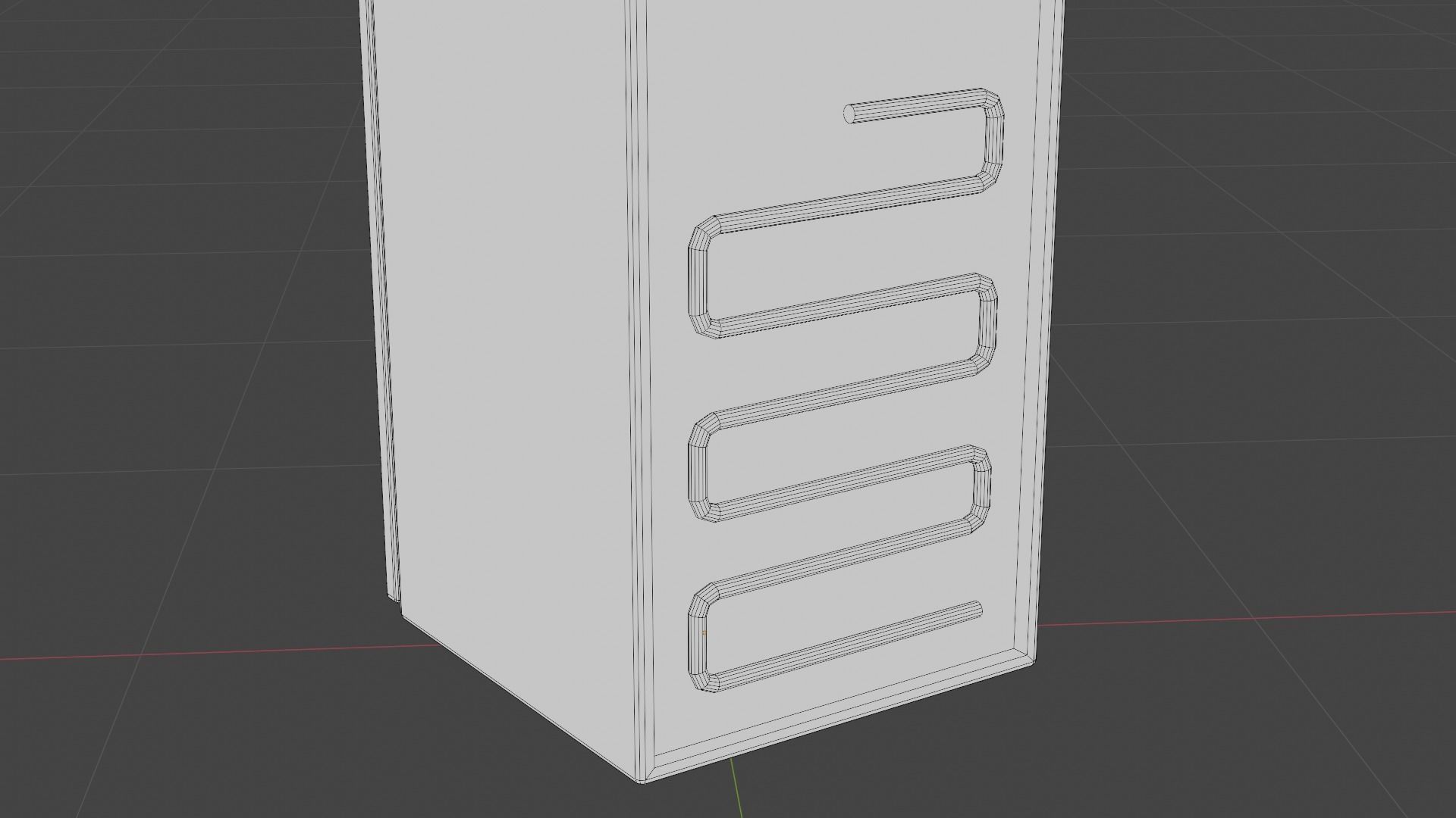 Old Refrigerator Low-poly 3D model_8