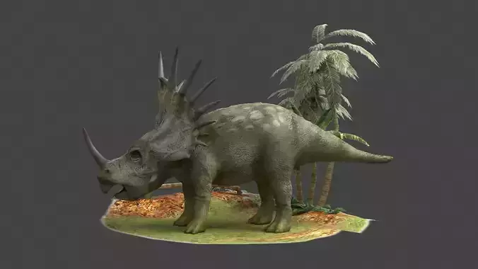 Coelurosaurs triceratops herbivores ancient creatures Slasher 3D model