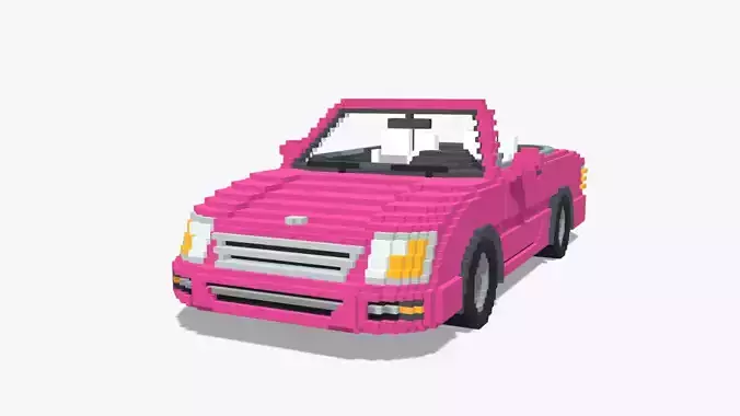 Voxel Convertible Car Barbie Style