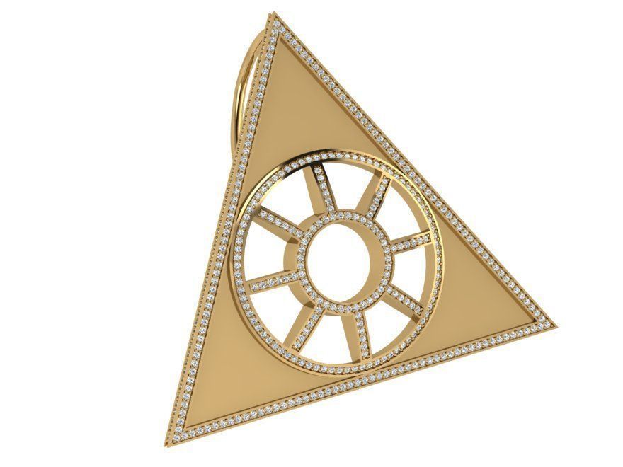 Triangular Pendant 4234 3D print model_1