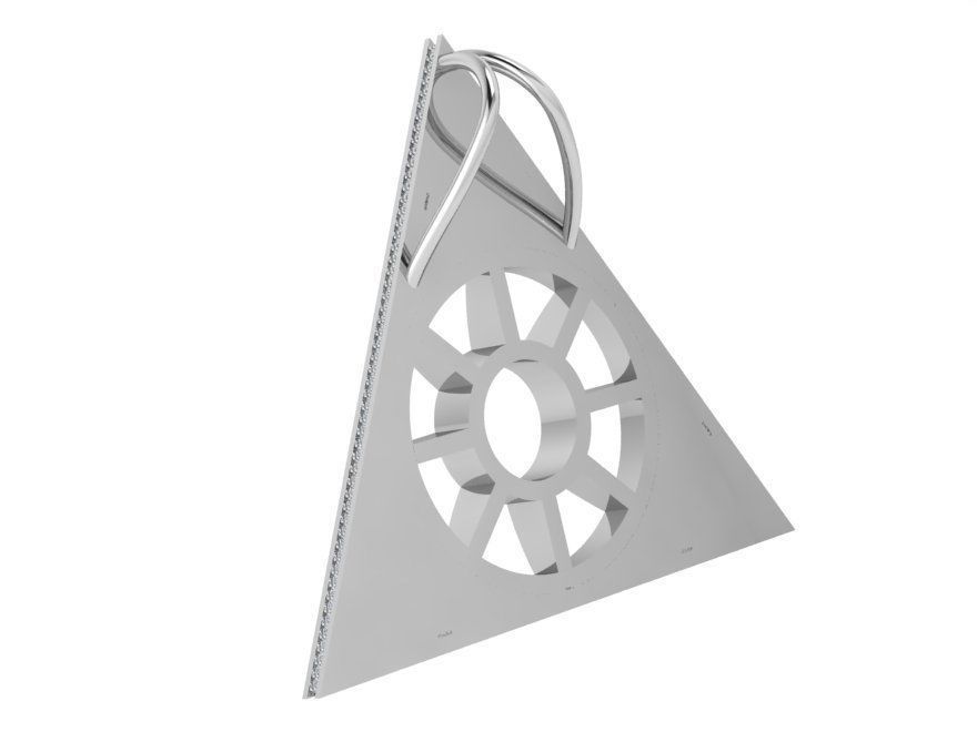 Triangular Pendant 4234 3D print model_4