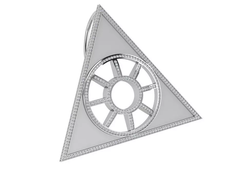 Triangular Pendant 4234 3D print model_0