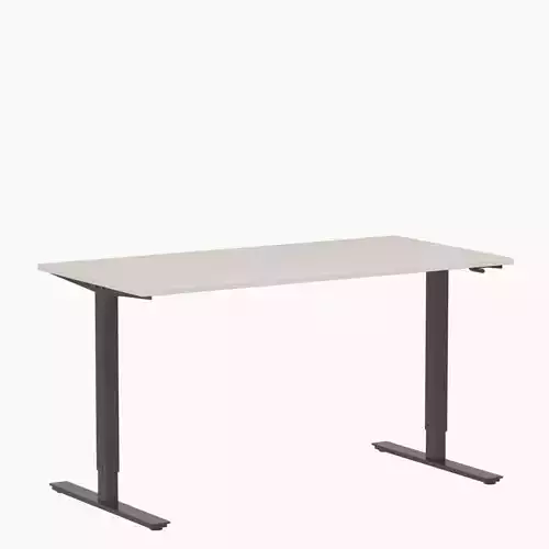 Trotten Desk sit stand beige anthracite 160x80 cm PBR 3D model