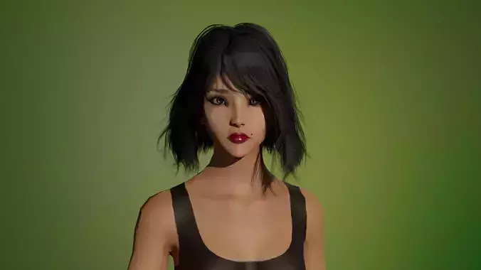  GIRL BASE MESH Low-poly 3D model