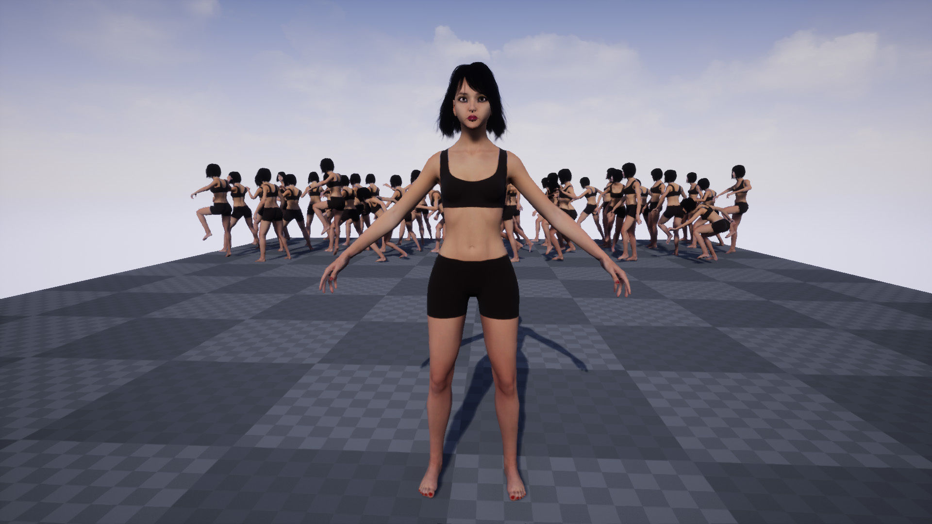 GIRL BASE MESH Low-poly 3D model_6