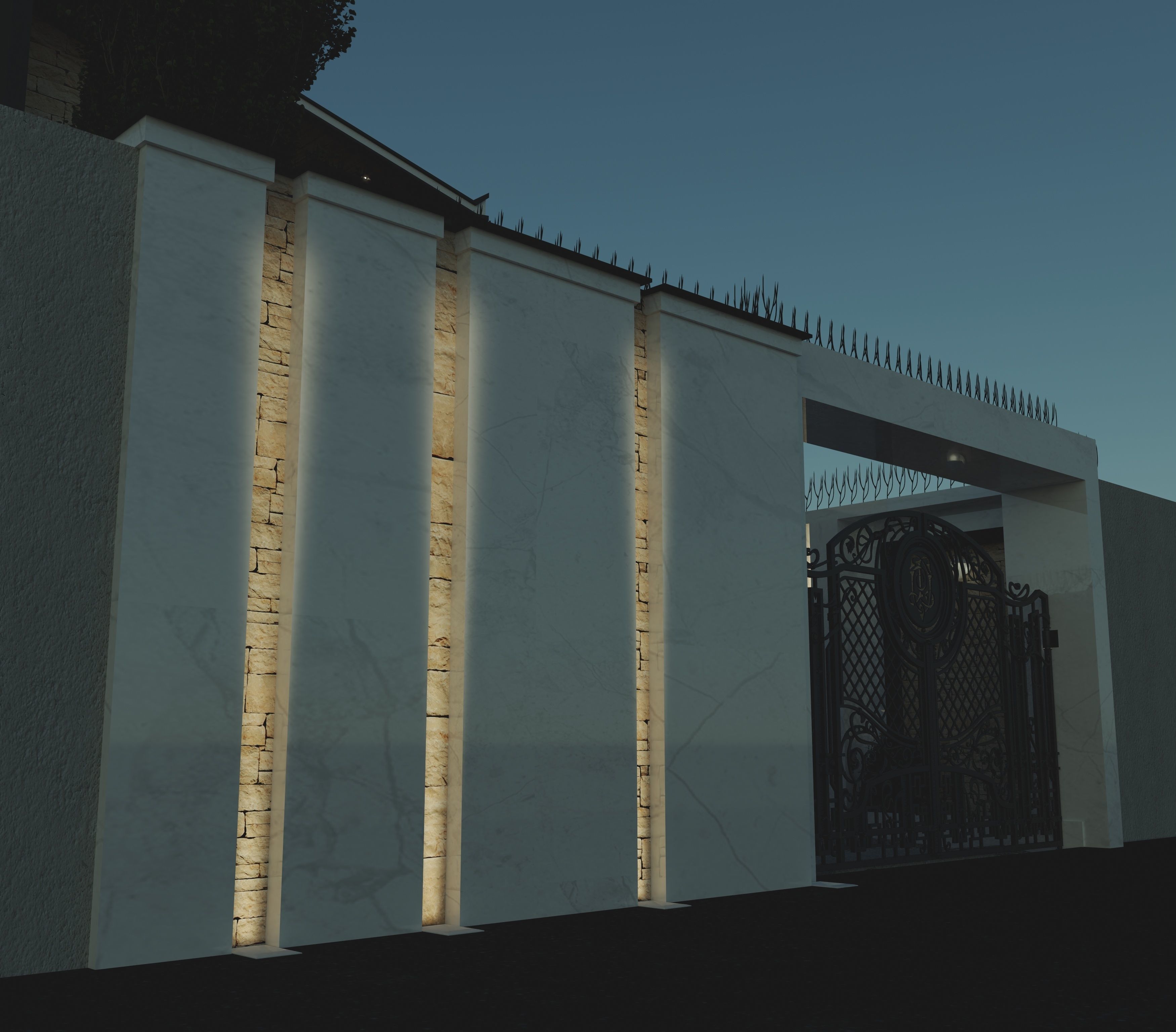 Neoclassical Villa 3D model_5