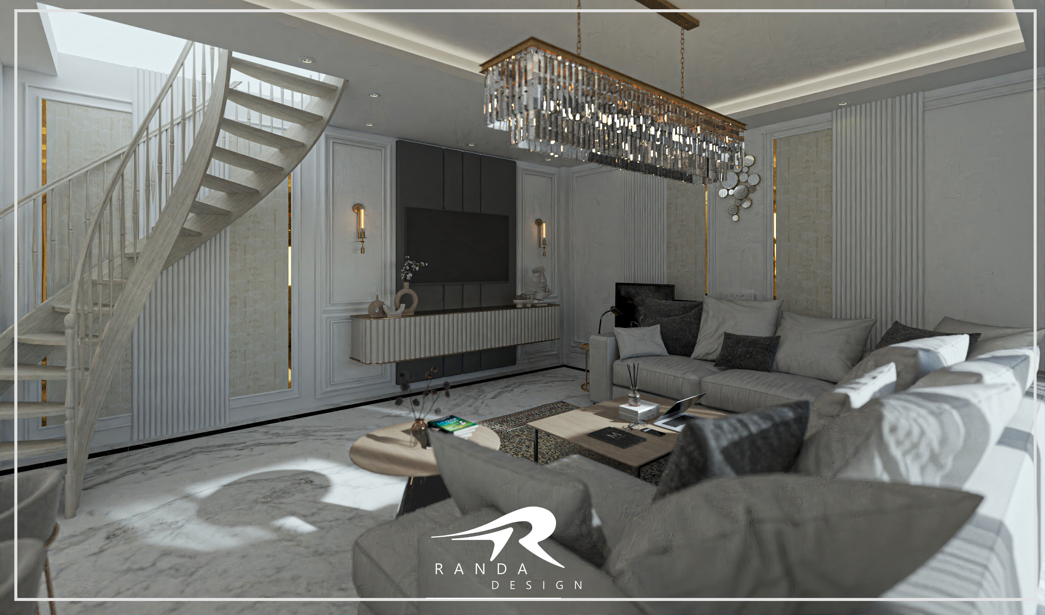 Neoclassical Villa 3D model_10