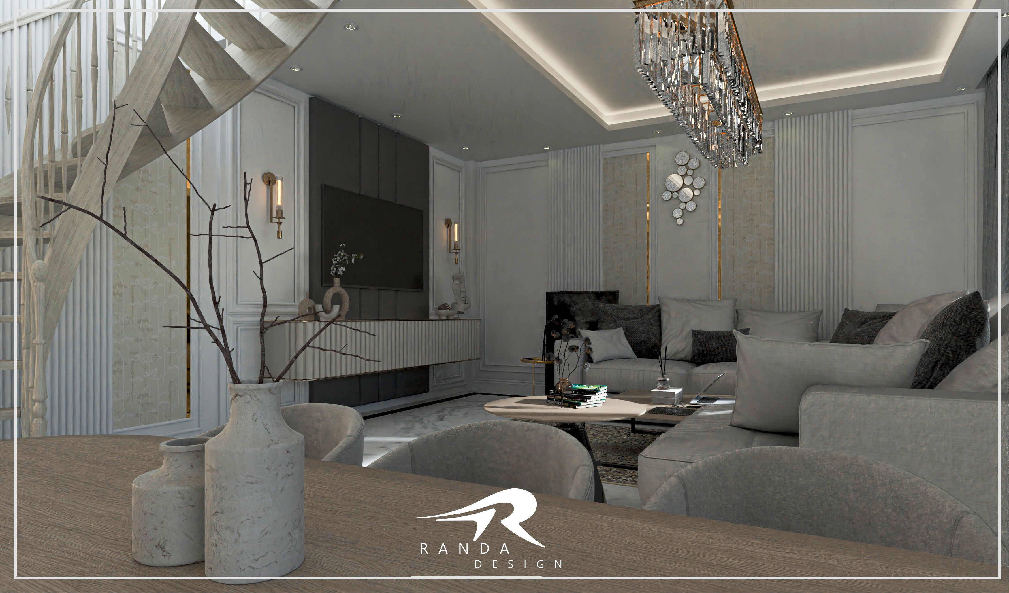 Neoclassical Villa 3D model_9