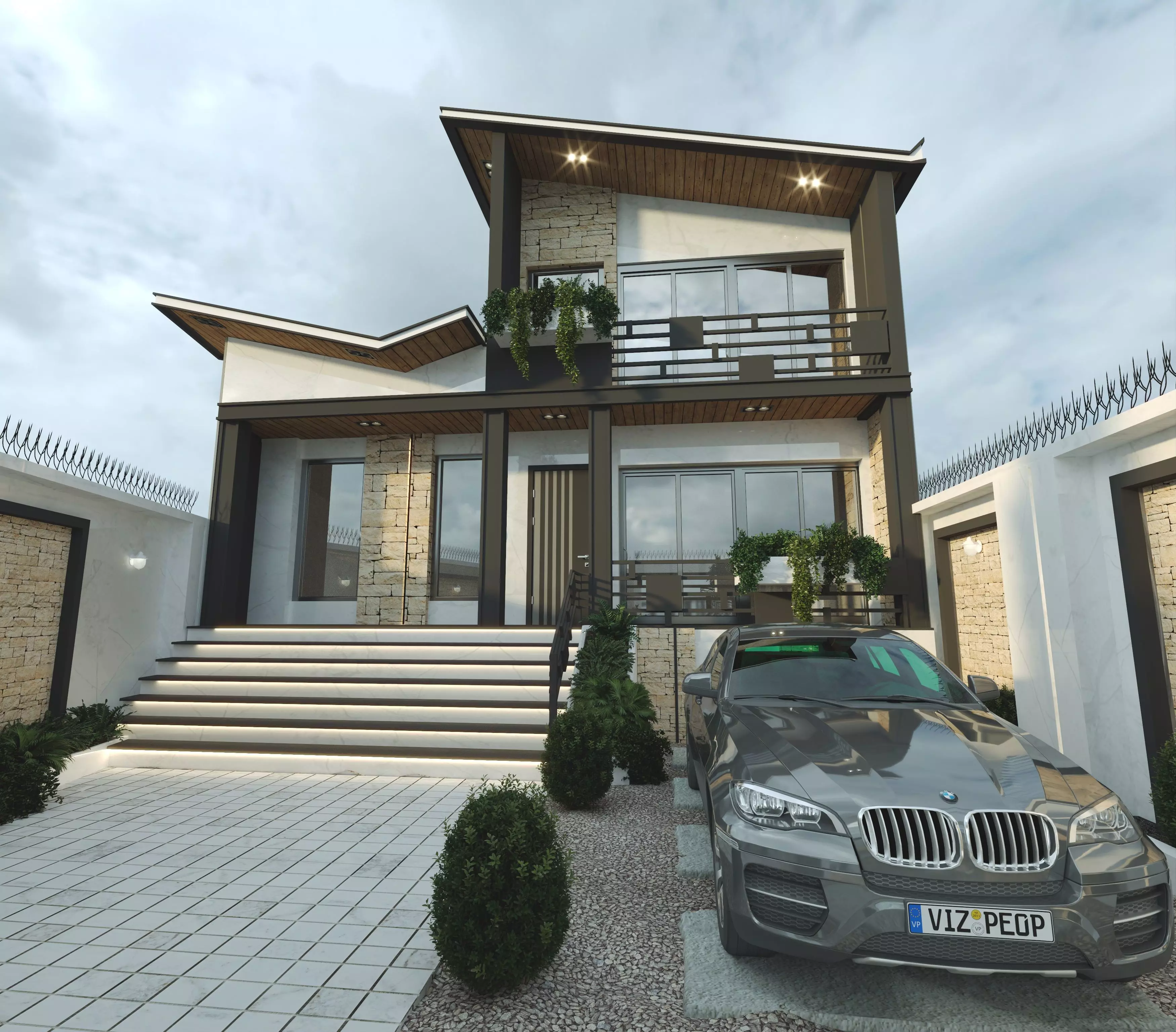 Neoclassical Villa 3D model_0