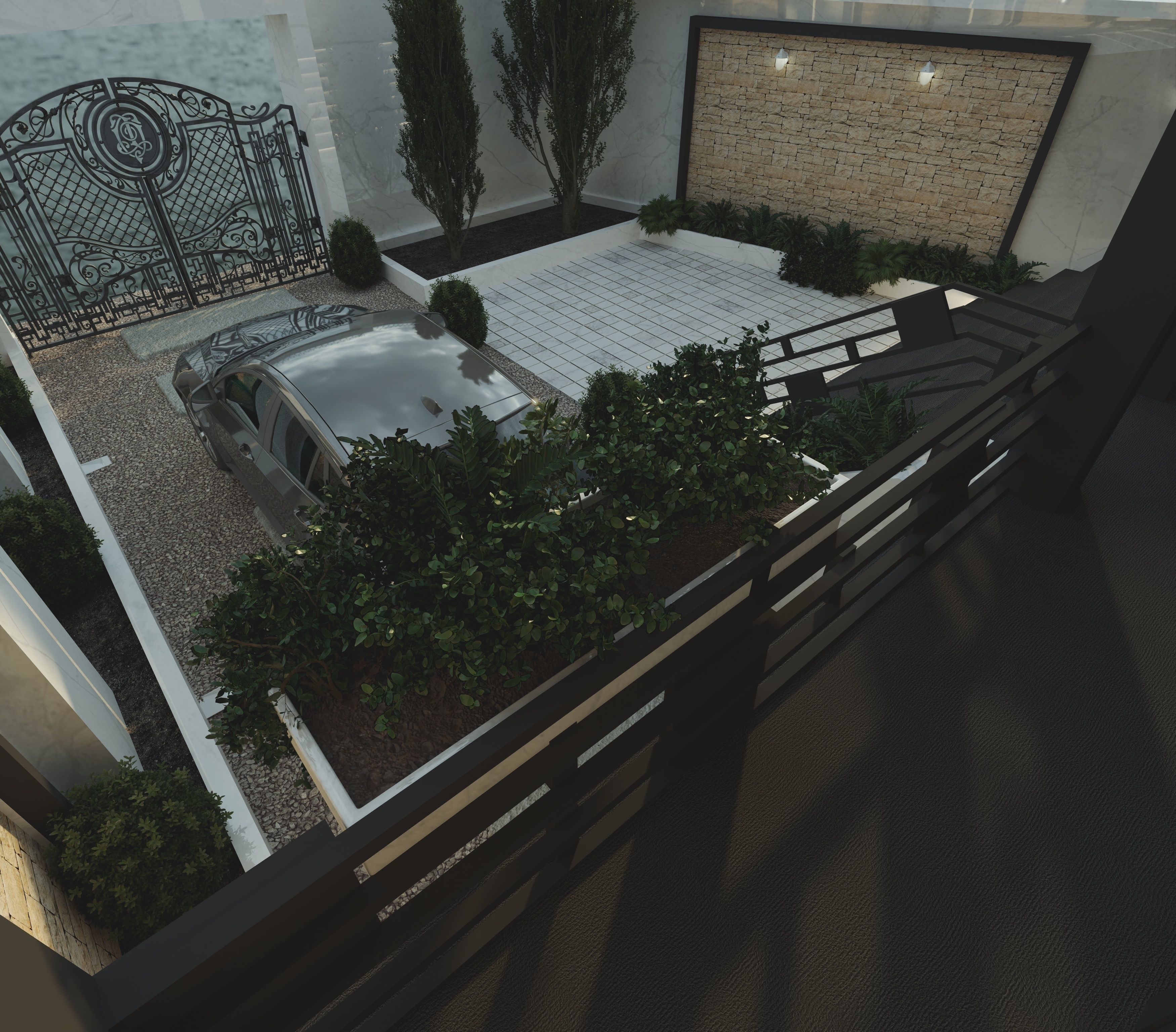 Neoclassical Villa 3D model_4