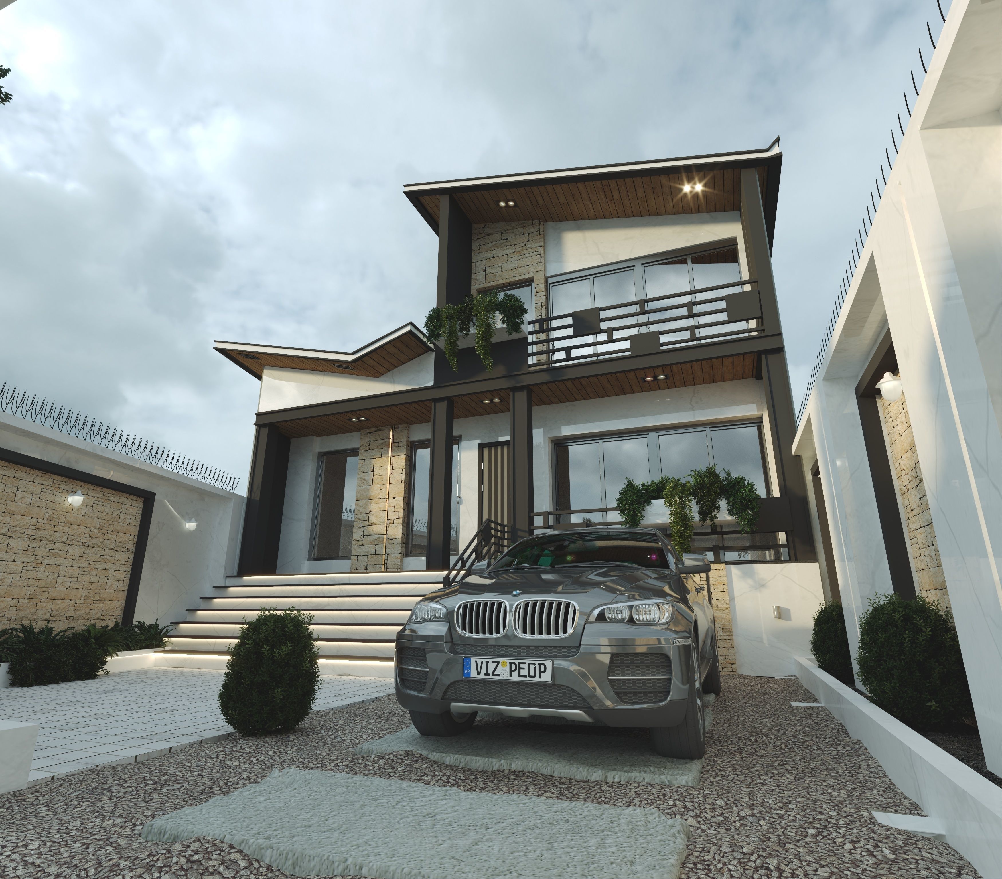 Neoclassical Villa 3D model_1