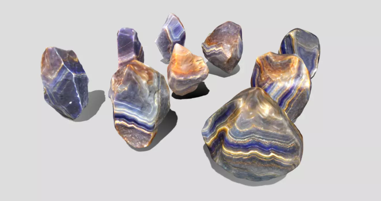 Agate MEGA Crystal Rock Collection 3D model_0