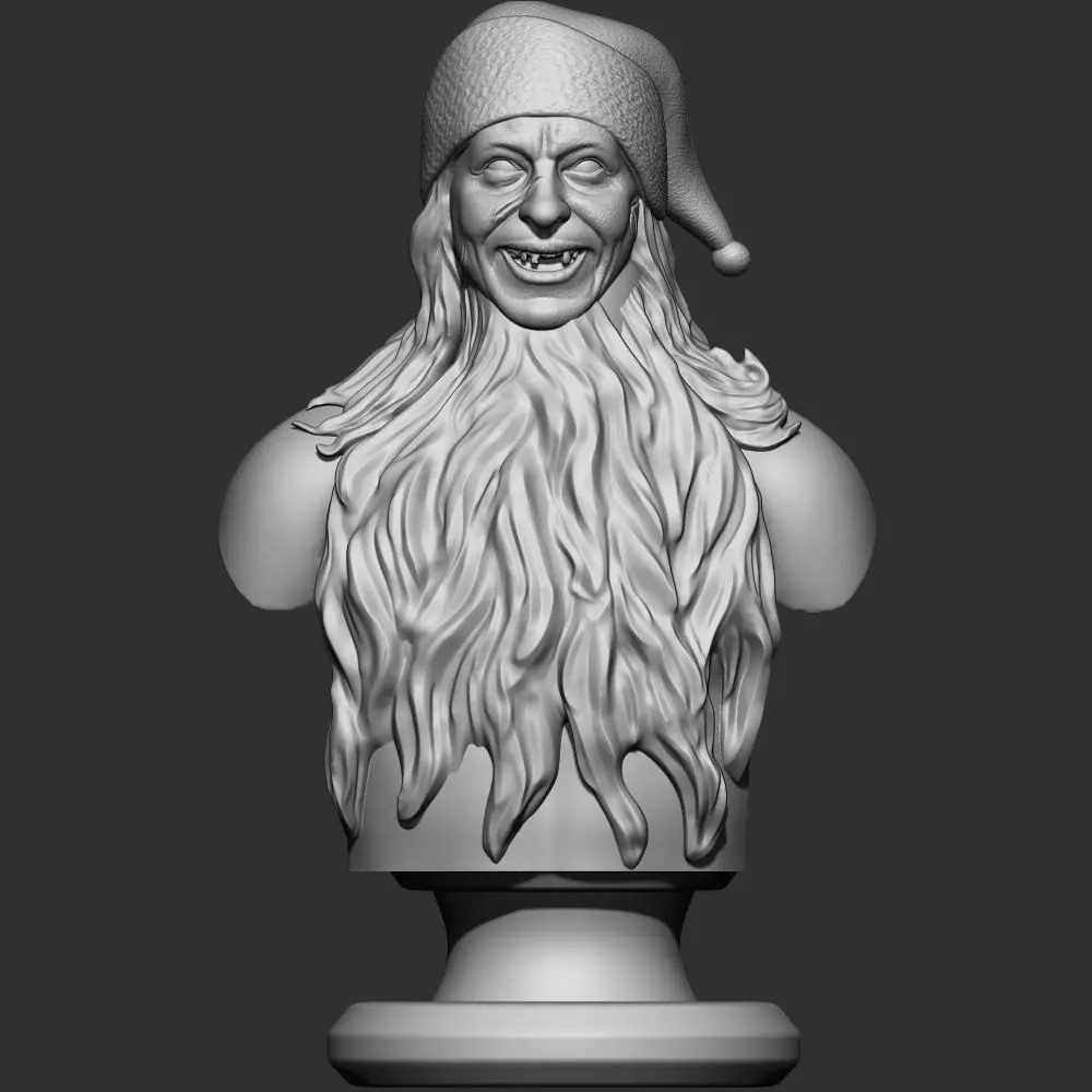 Killer Santa claus Bust 3D print model_0