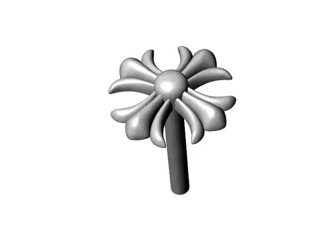 chrome heart earring 