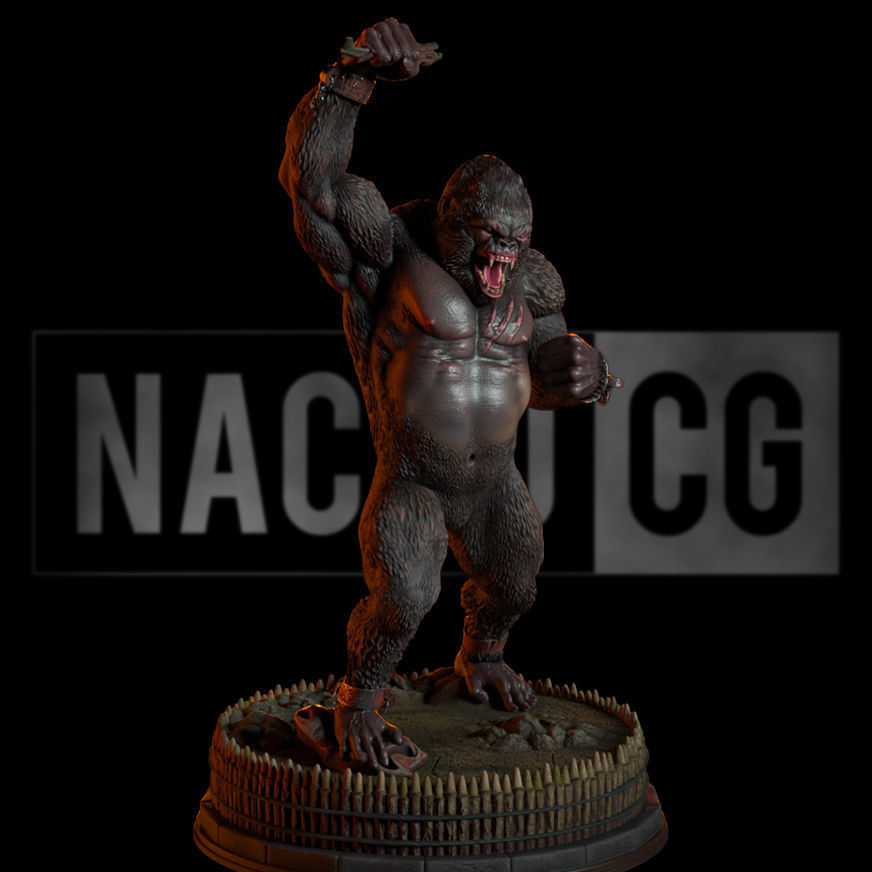 Fan Art King Kong - Unchained - Statue 3D print model_10