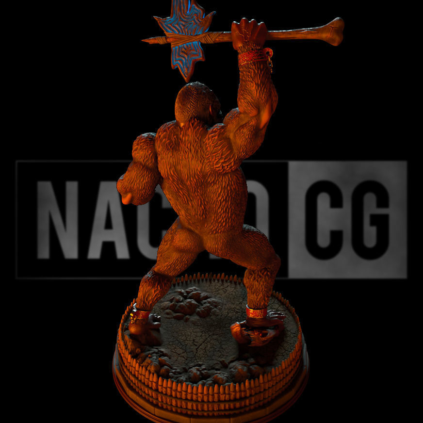 Fan Art King Kong - Unchained - Statue 3D print model_14
