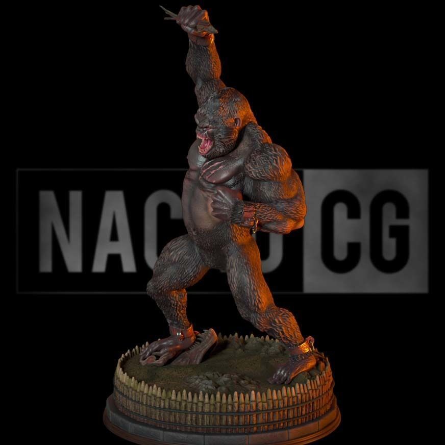 Fan Art King Kong - Unchained - Statue 3D print model_11