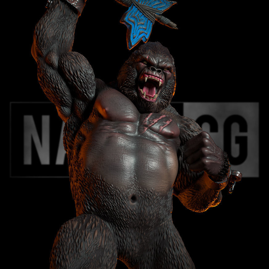 Fan Art King Kong - Unchained - Statue 3D print model_16