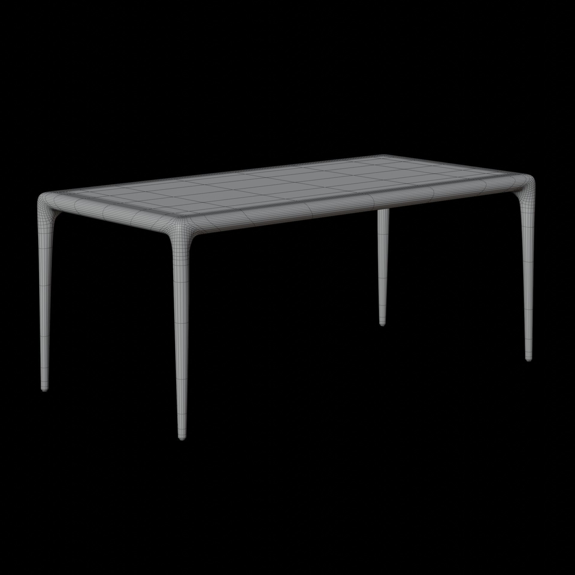 Wooden Dining Table 3D Model Artisan Latus 3D model_4