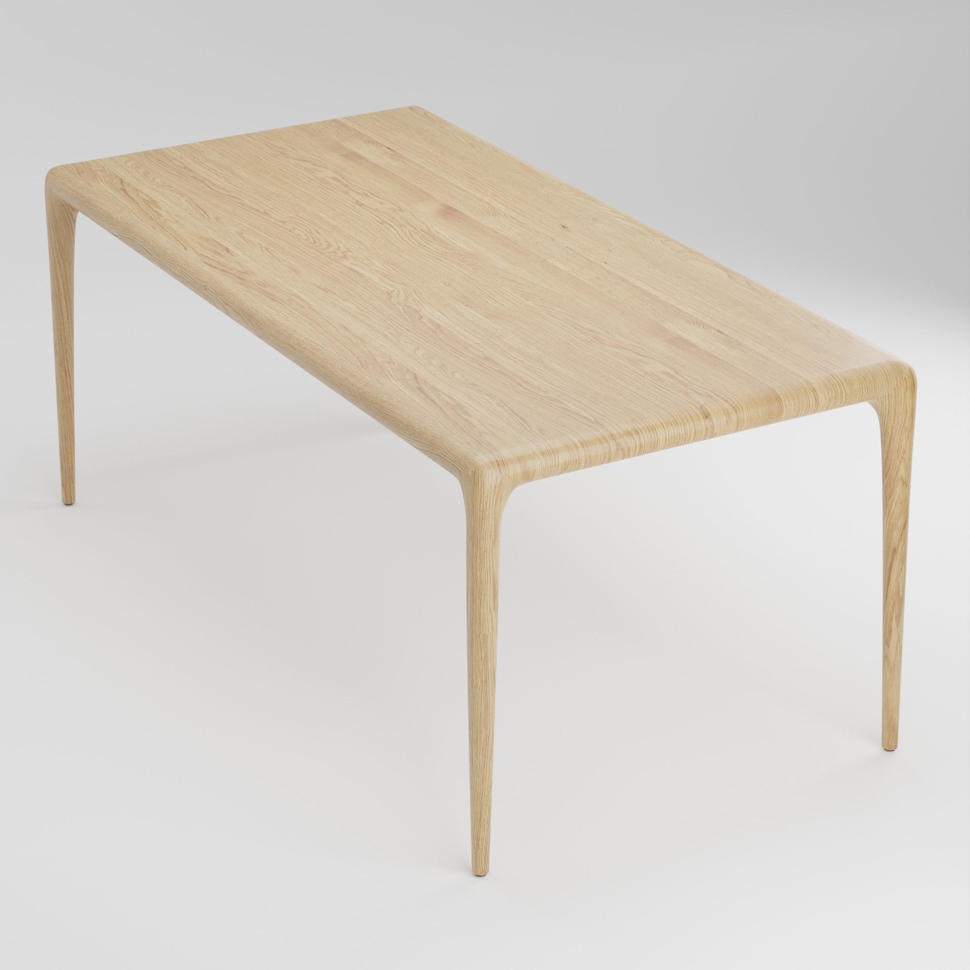 Wooden Dining Table 3D Model Artisan Latus 3D model_1