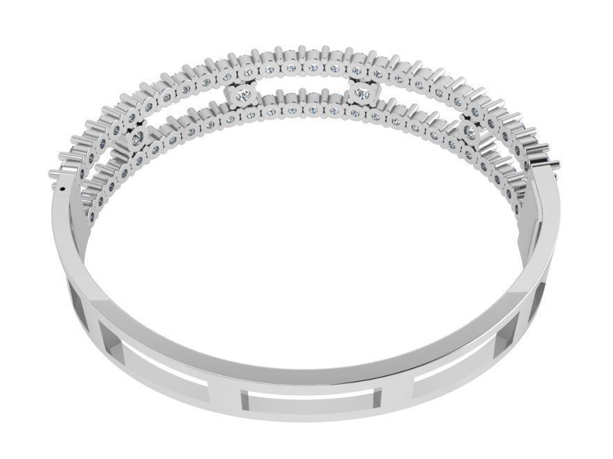 Fashion Bracelet With Diamond 4242 3D print model_4