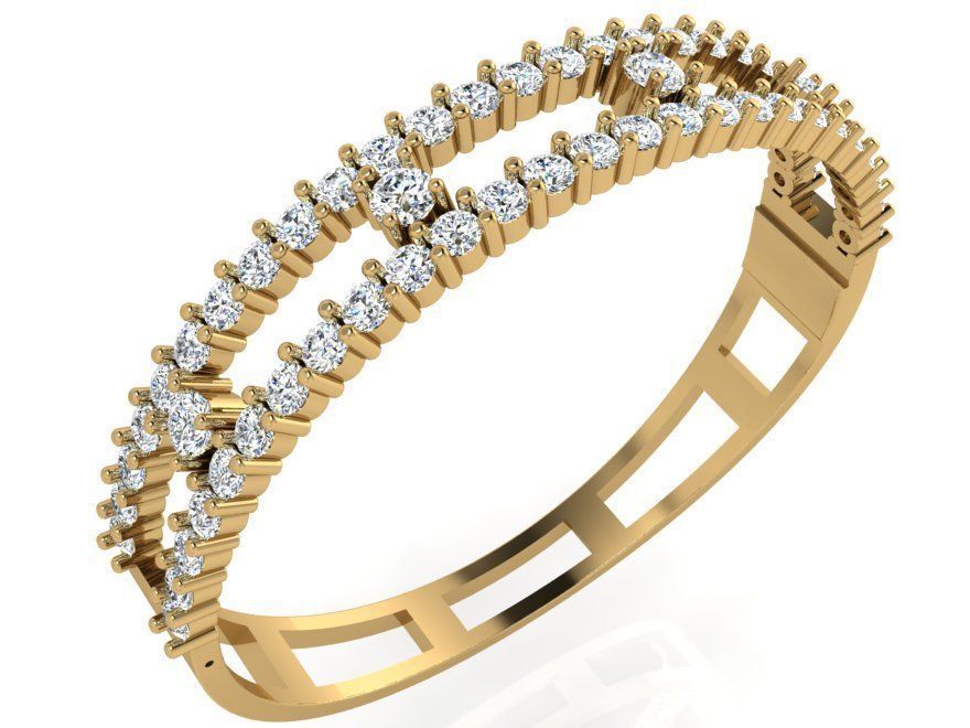 Fashion Bracelet With Diamond 4242 3D print model_1