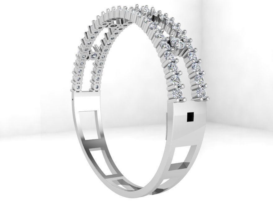 Fashion Bracelet With Diamond 4242 3D print model_3