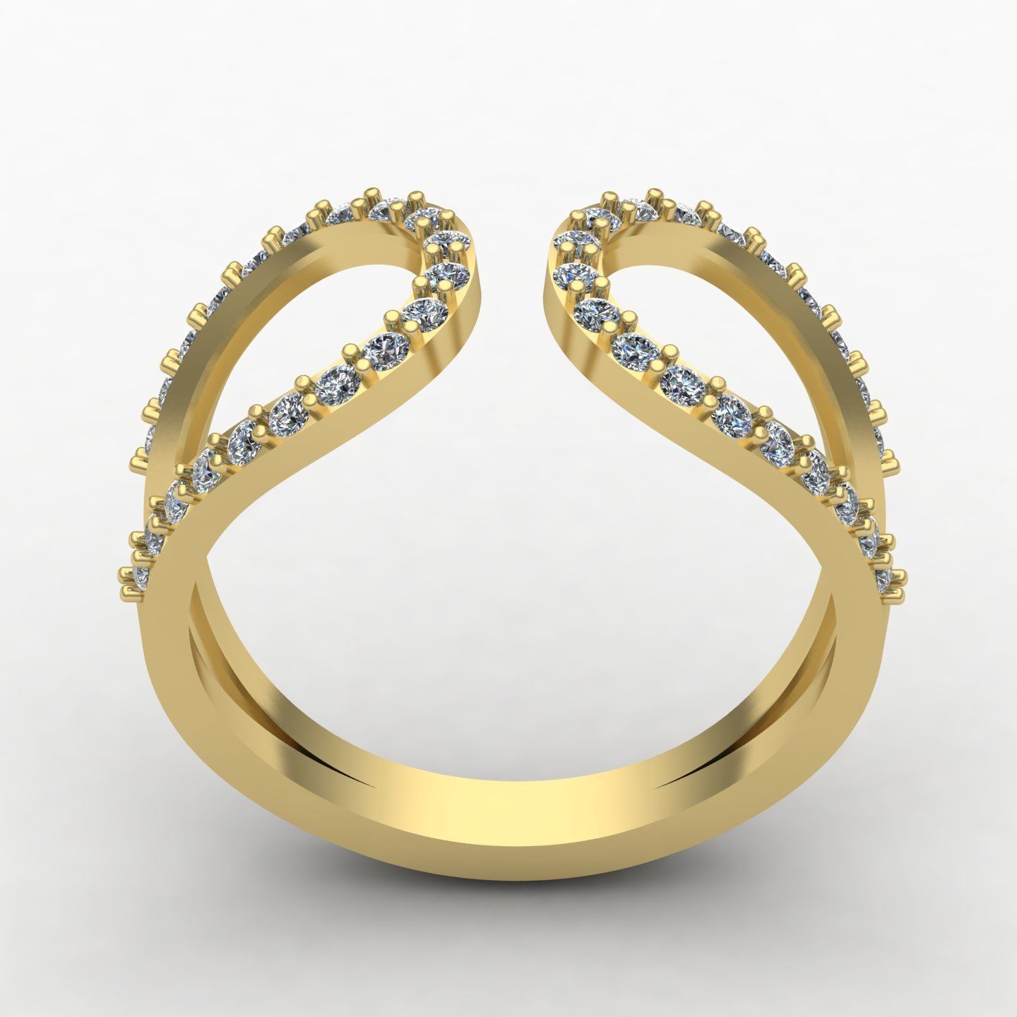 woman ring2 3D print model_4