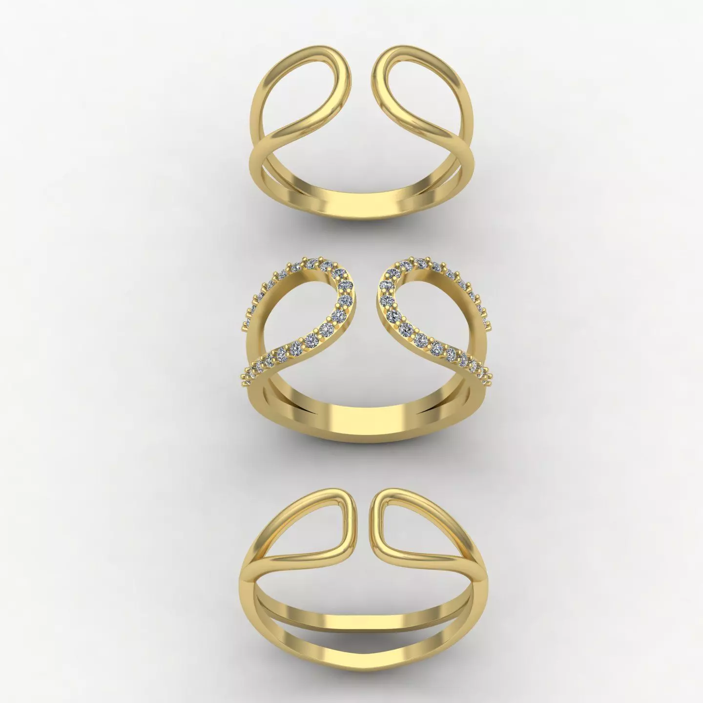 woman ring2 3D print model_0