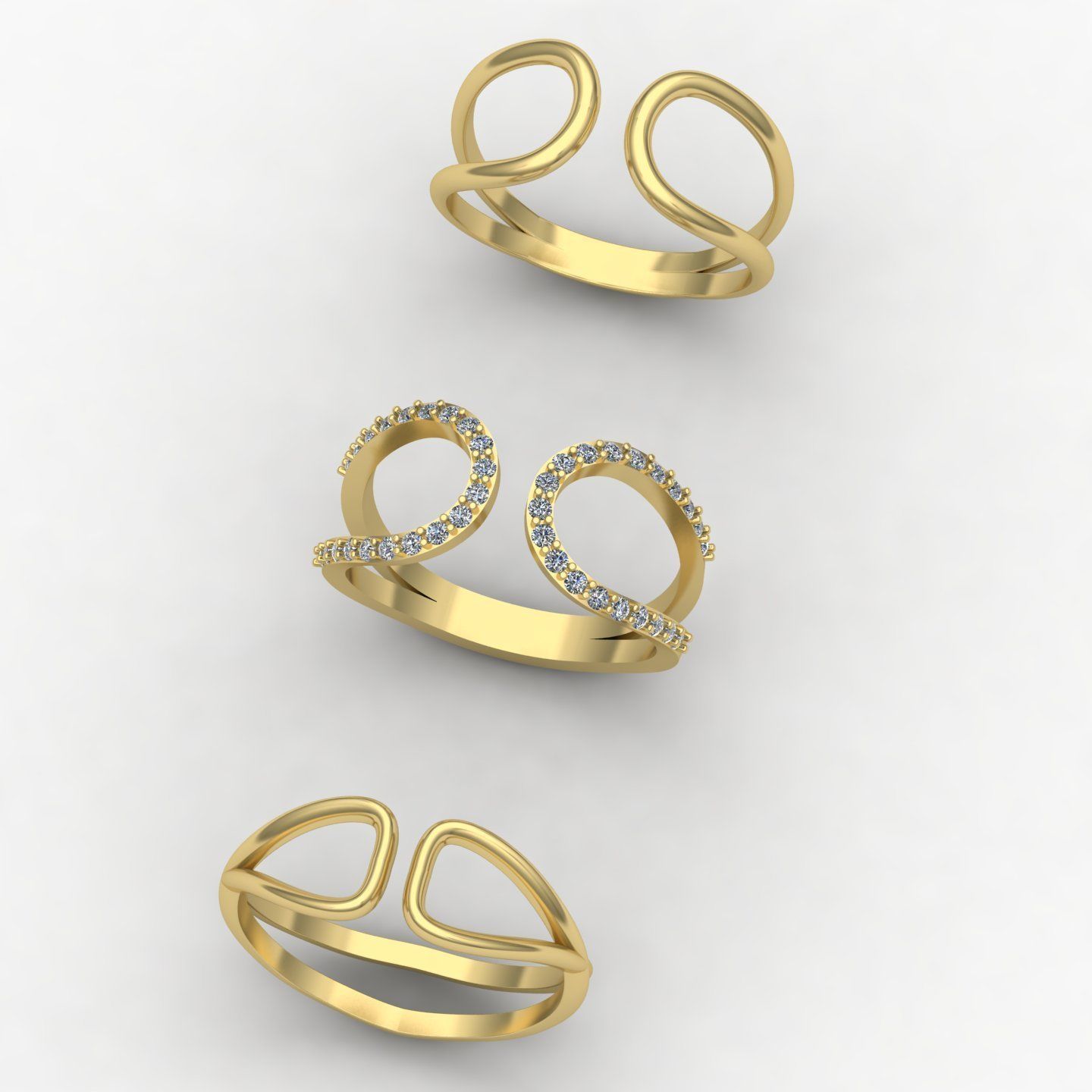 woman ring2 3D print model_1