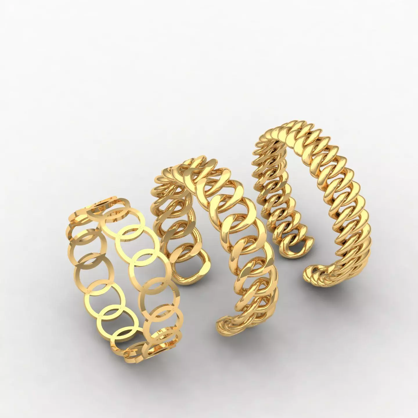 chain rings 3D print model_0