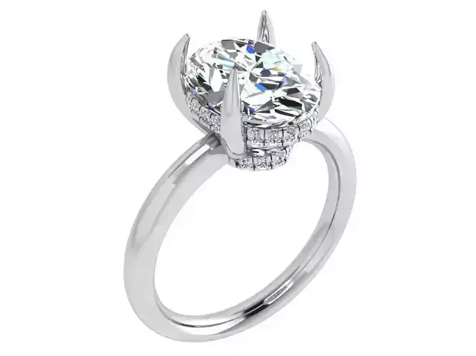 Oval Solitaire Ring 4248