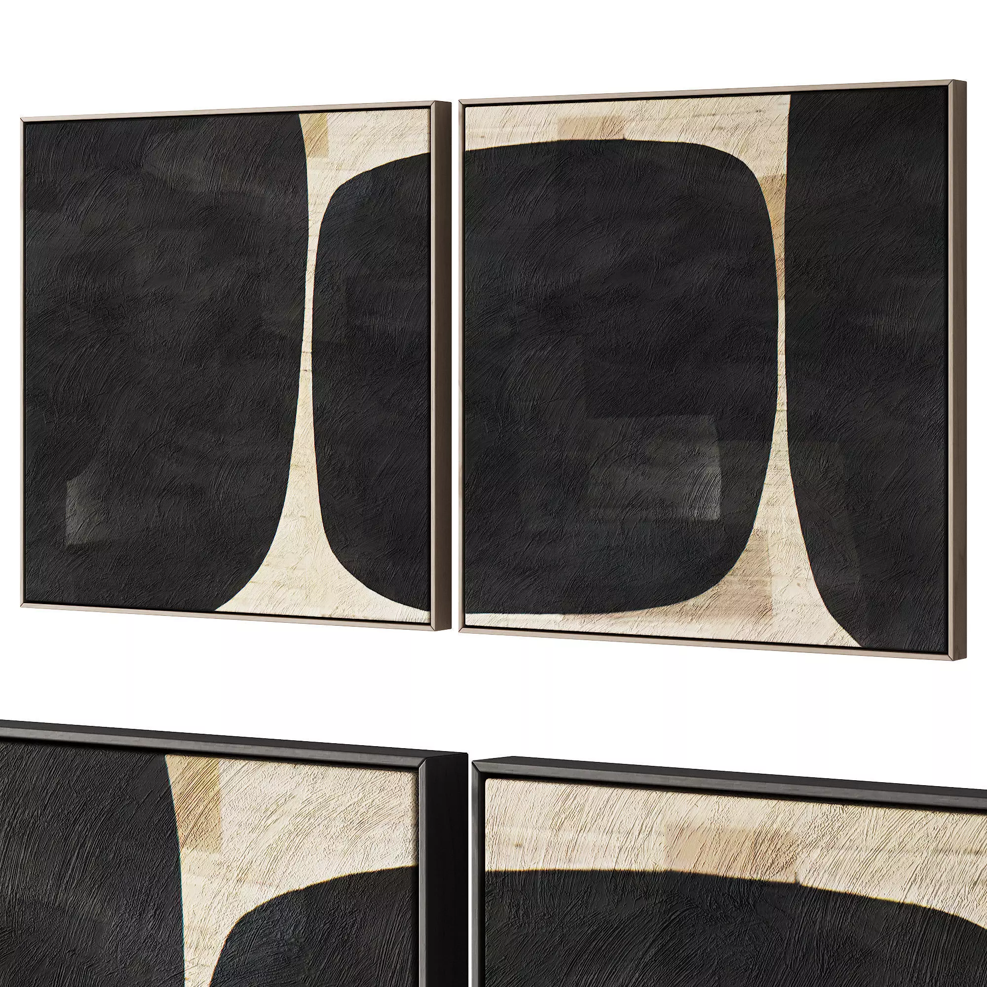 445 frame artwork 10 modern painting art 02 3D model_0