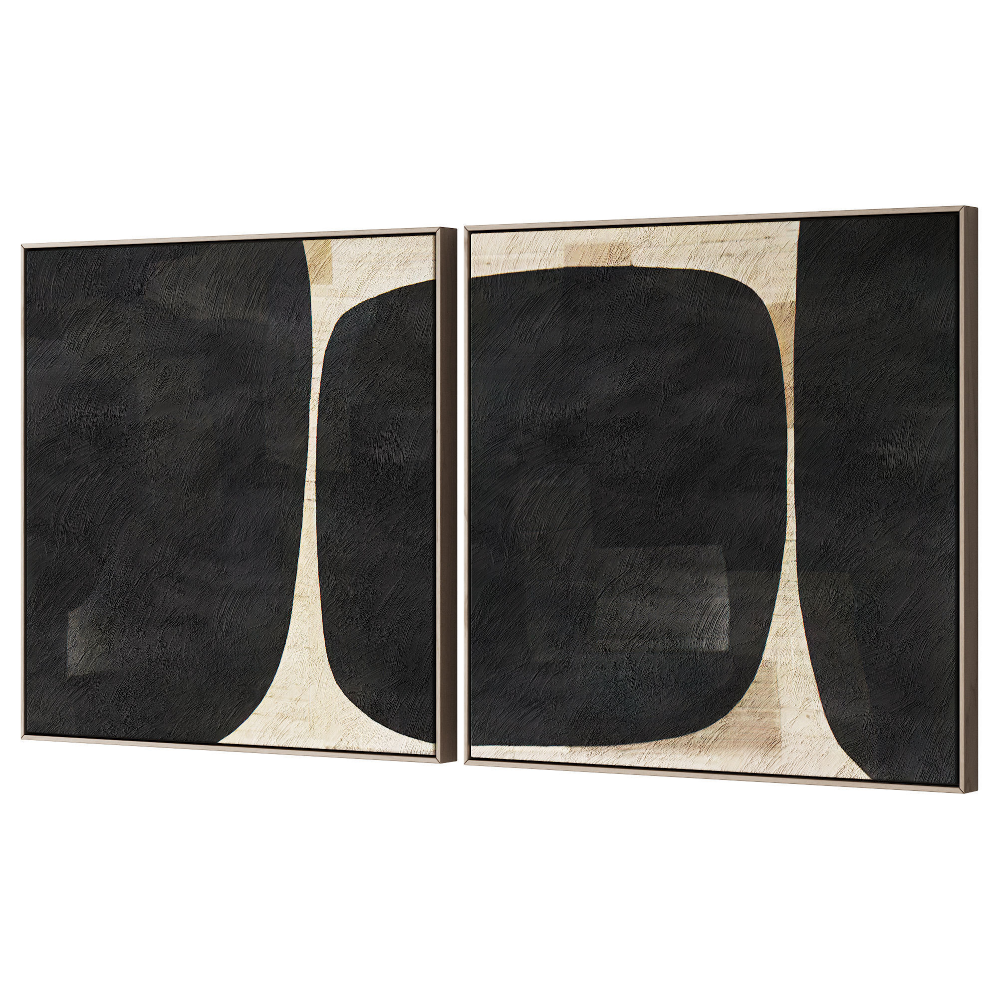 445 frame artwork 10 modern painting art 02 3D model_2