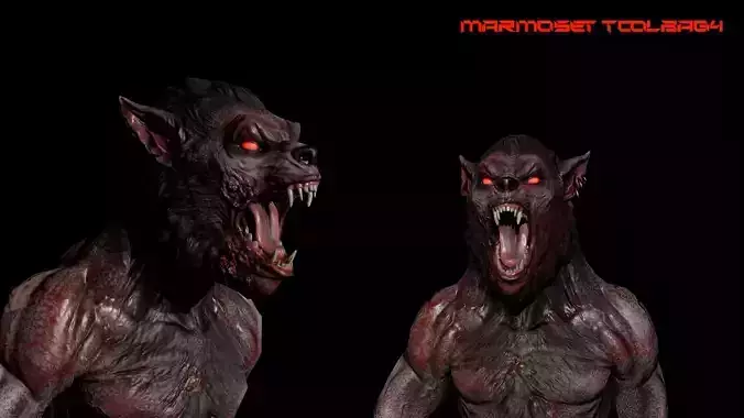 WOLFMAN MODULAR Low-poly 3D model