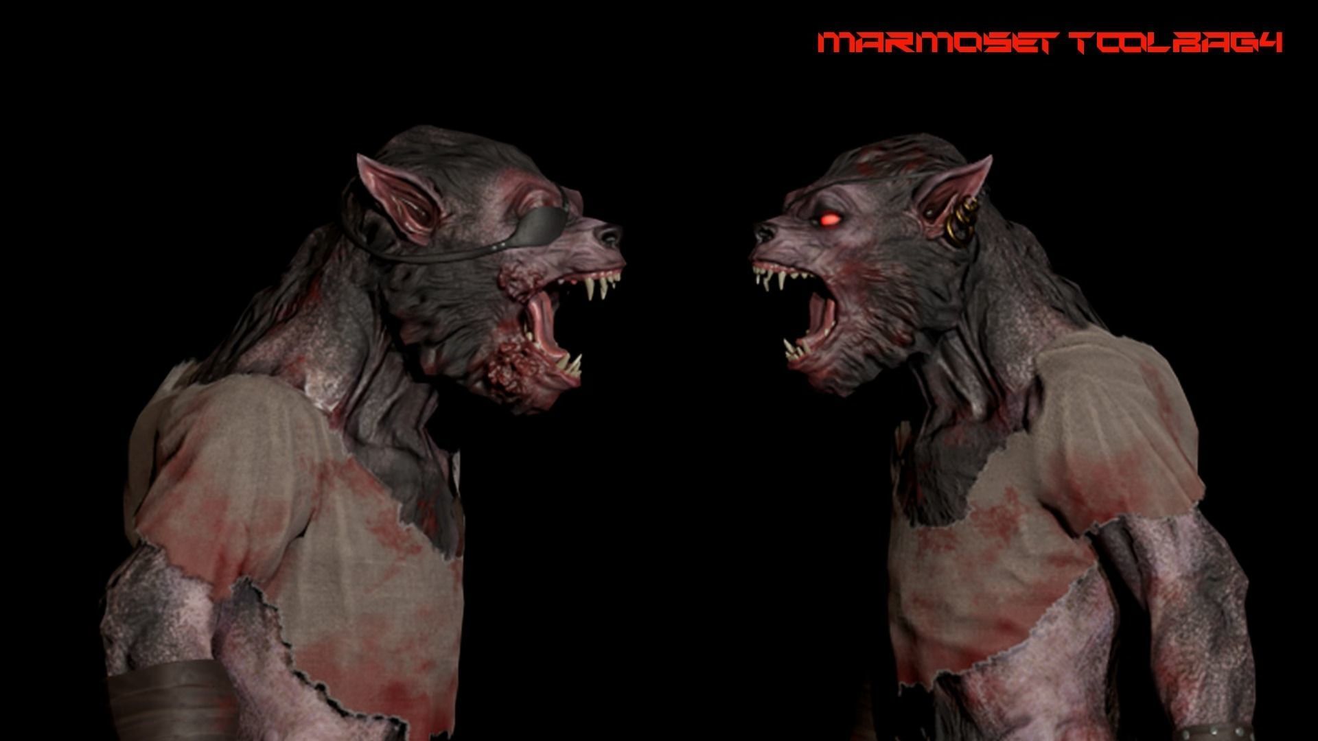 WOLFMAN MODULAR Low-poly 3D model_4