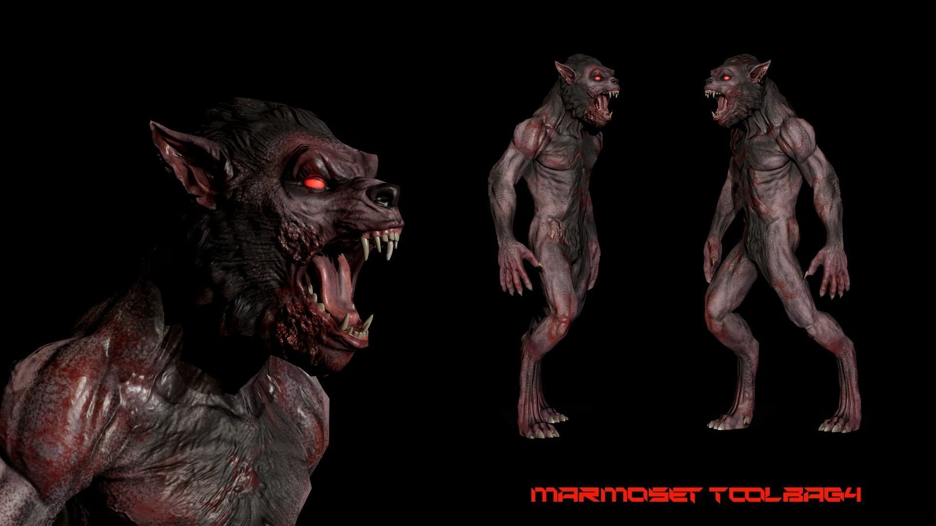 WOLFMAN MODULAR Low-poly 3D model_3