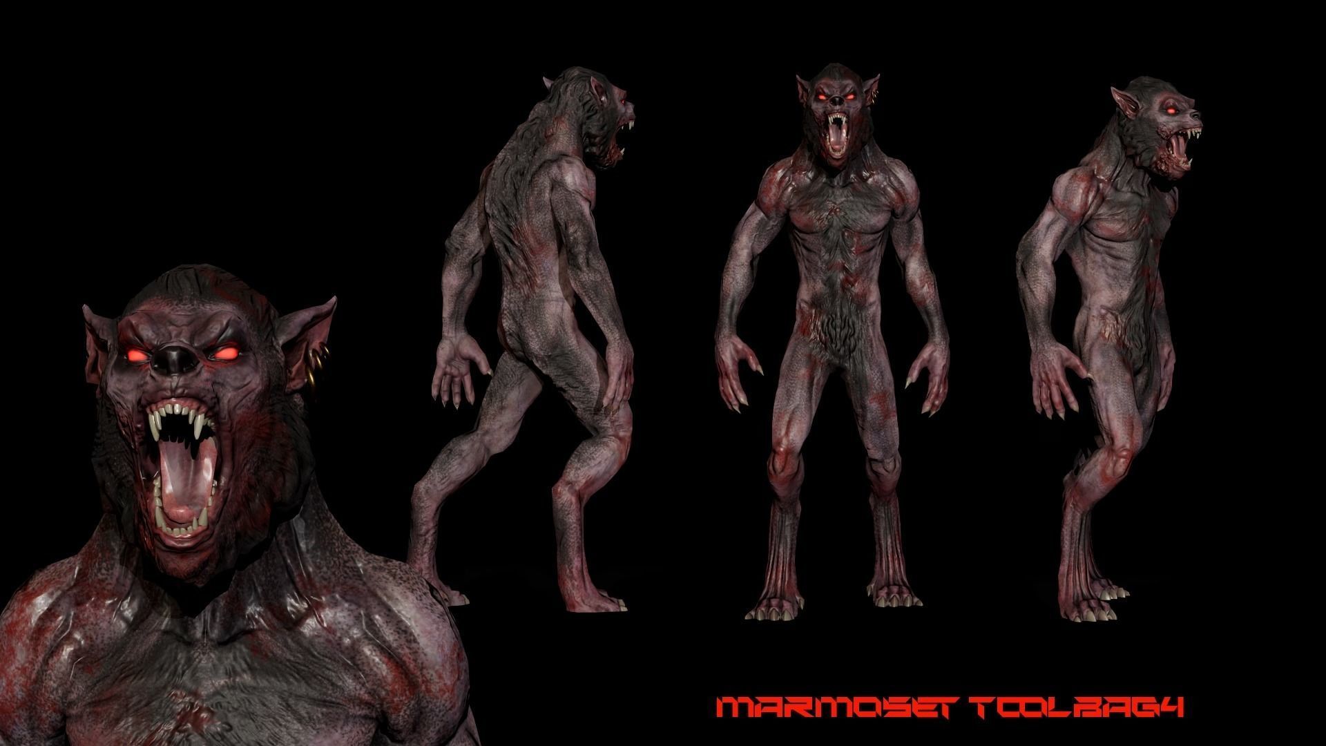 WOLFMAN MODULAR Low-poly 3D model_2