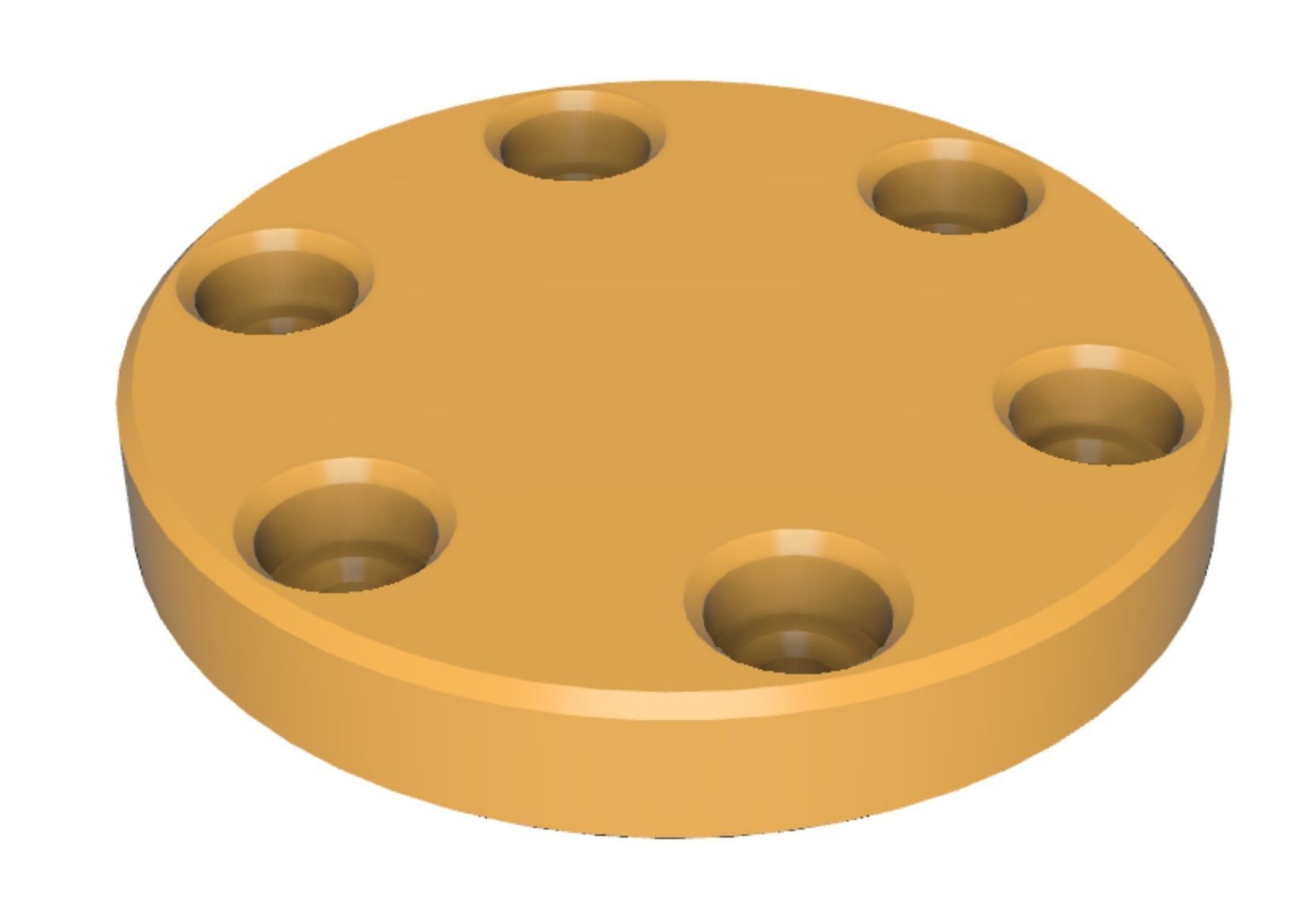 Flat Door Stopper 3D print model_10