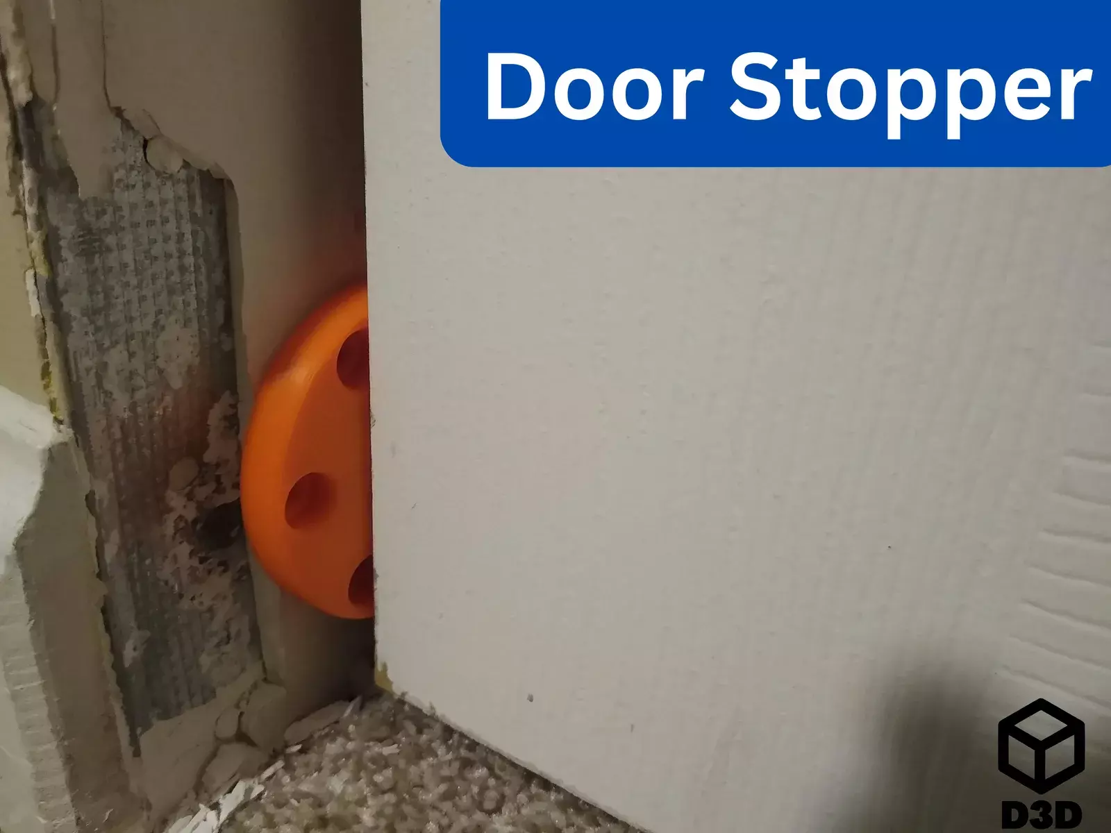 Flat Door Stopper 3D print model_0