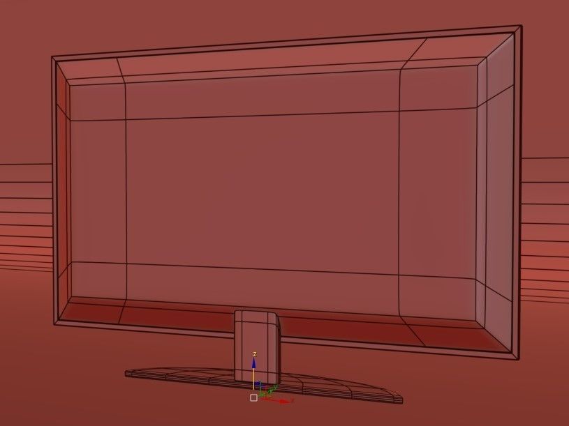 Television Low-poly 3D model_3