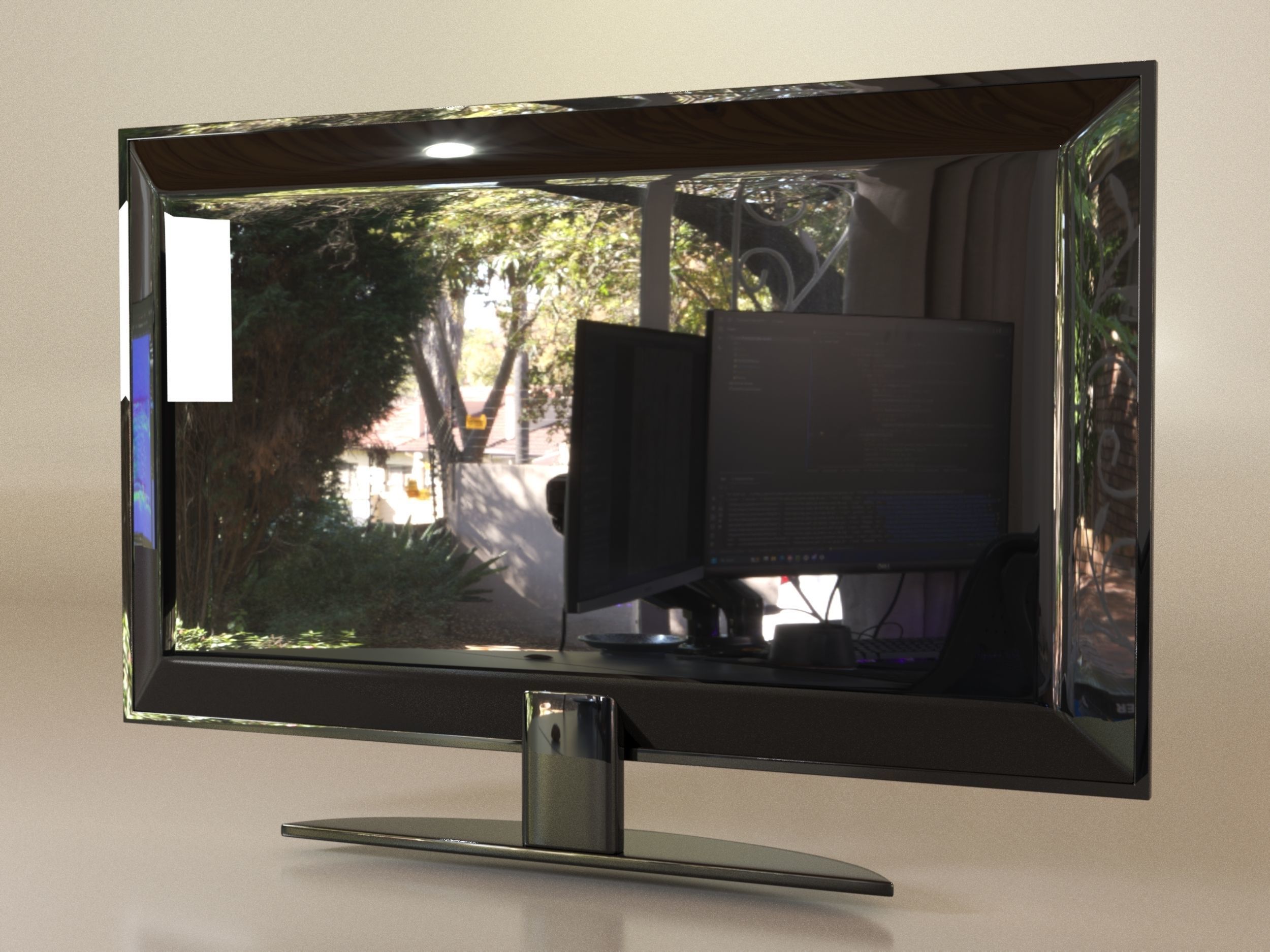 Television Low-poly 3D model_2