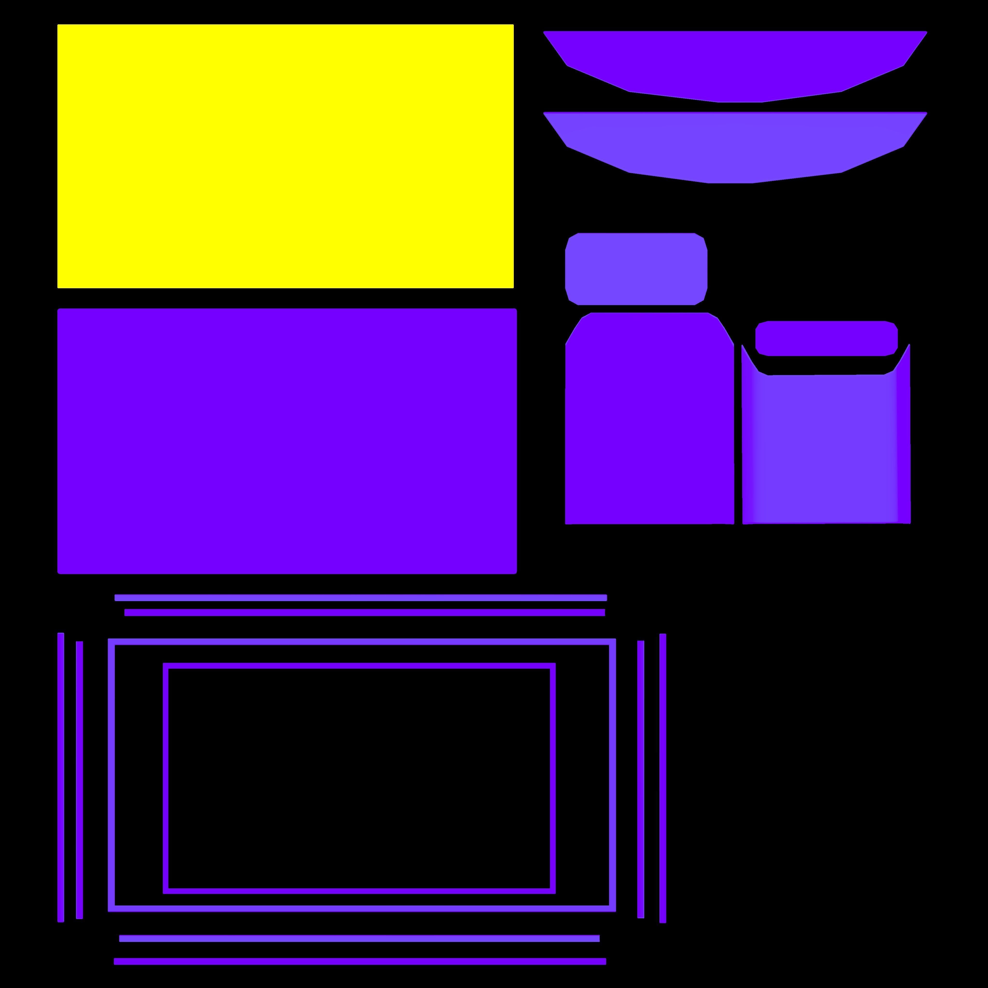 Television Low-poly 3D model_9