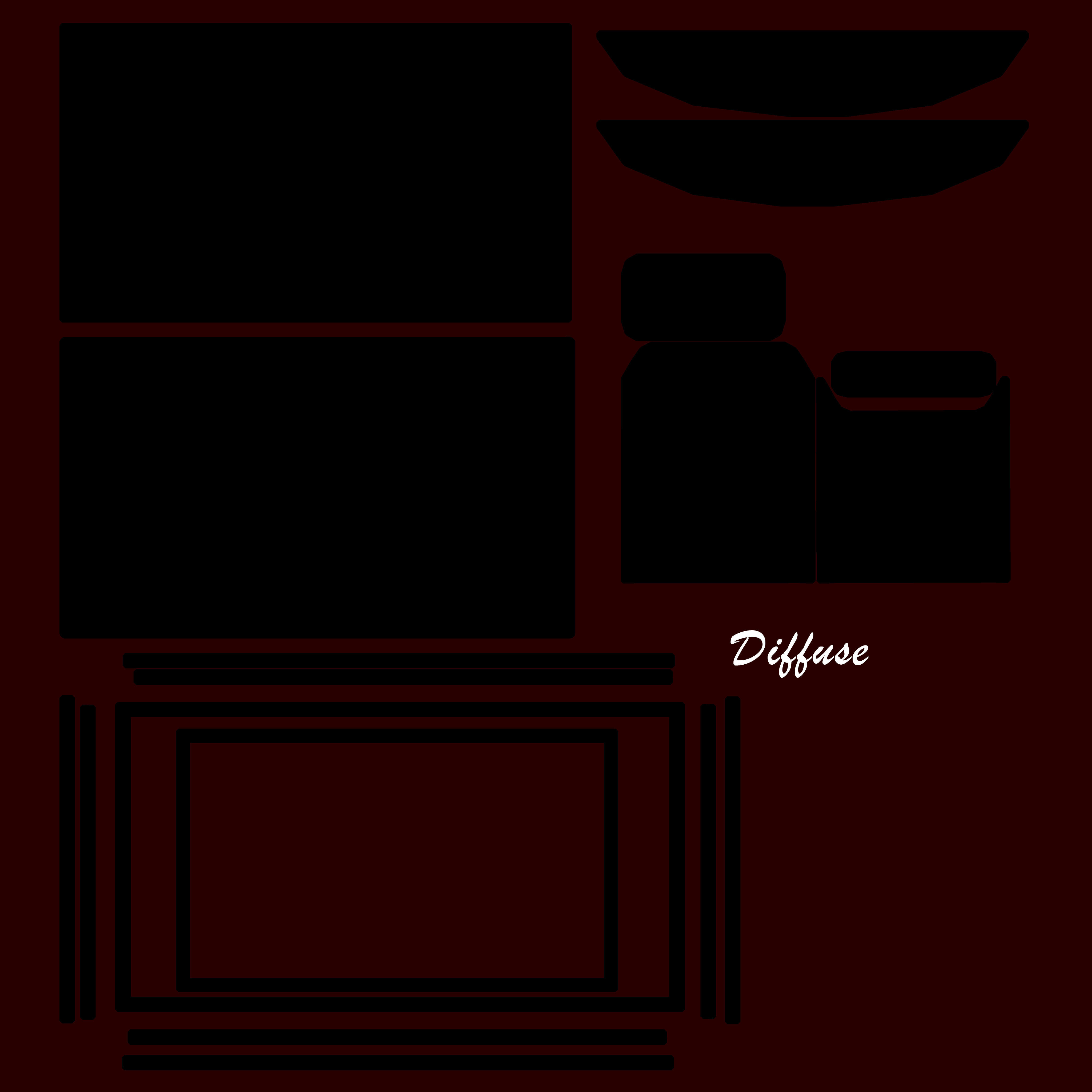 Television Low-poly 3D model_4