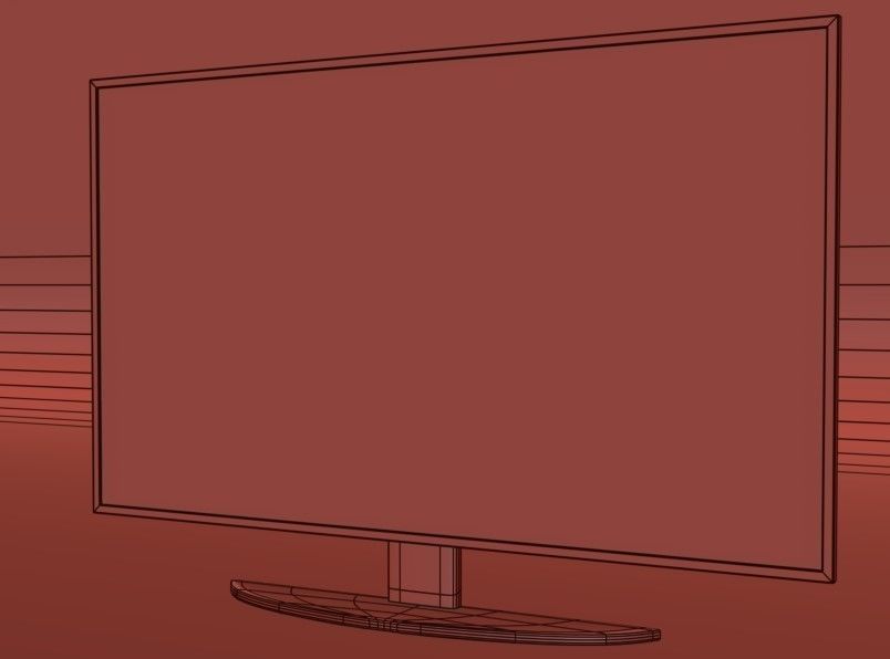 Television Low-poly 3D model_1